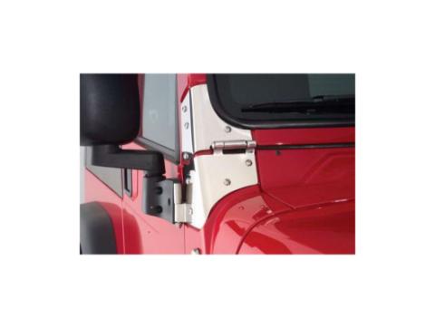 Windshield Hinges for 1978-1983 Jeep CJ5, 1978-1986 Jeep CJ7, 1987-1995 Jeep Wrangler YJ Pair, Black Rampage