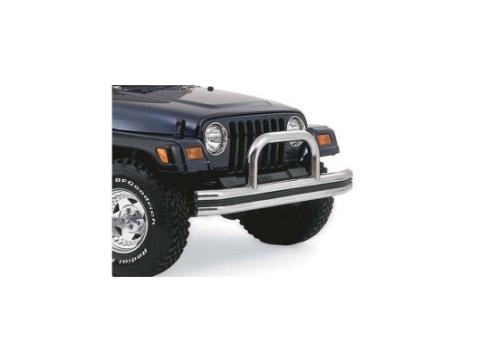 Double Tube Front/Rear Bumper for 1987-1995 Jeep Wrangler YJ, 1997-2006 Jeep Wrangler TJ, Black Rampage