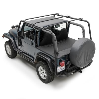 SRC Roof Rack 300 Lb Rating 97-06 Wrangler TJ Black Textured Smittybilt