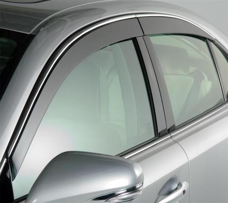 Ventvisor Deflector for 2011-2021 Jeep Grand Cherokee Laredo and More Smoke w/Chrome Trim Low Profile 4 Piece AVS
