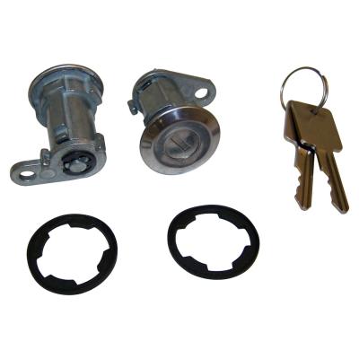 2 Door Lock Cylinders w/ 2 Keys for Misc. 81-90 Jeep YJ, CJ-5, 7, 8, XJ, MJ Crown Automotive