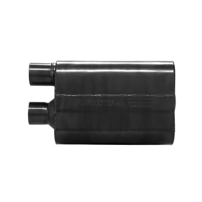 80 Series Chambered Muffler 80 Series Crossflow Stainless Steel -2.50 In Out Same Side Out-Moderate/Aggressive Sound Flowmaster