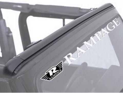 Windshield Channel for 1997-2006 Jeep Wrangler TJ, Black Rampage