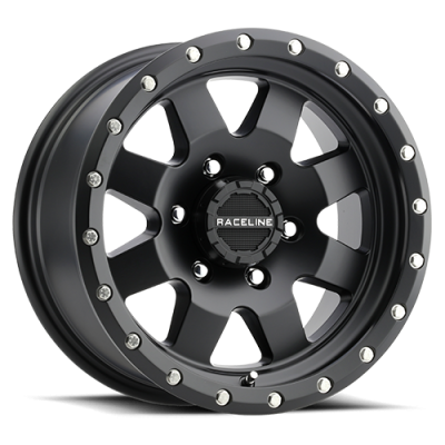 Aluminum Wheels 15x10 Defender 935B Satin Black Multi Spoke -50 Offset 6 on 139.7 Bolt Pattern 107.95 Bore Raceline