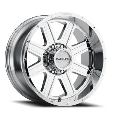 Aluminum Wheels 16x8 Hostage 940C Chrome 0 Offset 8 on 170 Bolt Pattern 125.2 Bore Raceline