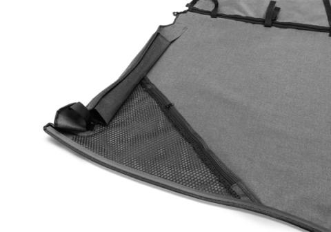 R Combo Brief Extended Topper with Zip Out Rear Section for 1997-2006 Jeep TJ, Black Denim, Windshield Channel Required (sold separately) Rampage