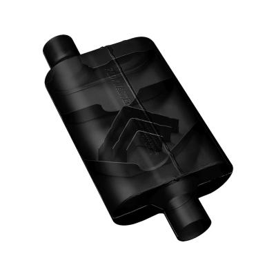 40 Series Delta Flow Chambered Muffler 40 Delta Flow 2.50 Offset In 2.25 Dual Out Aggressive Sound Flowmaster