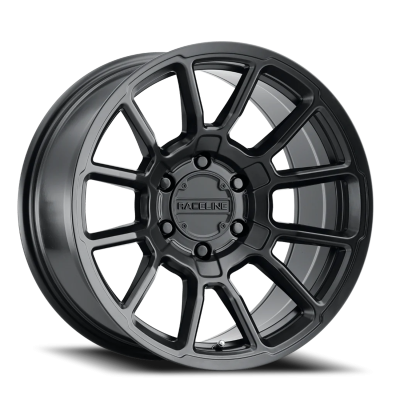 Aluminum Wheels 16x8 Gauge 950B Satin Black Multi Spoke 0 Offset 6 on 114.3 Bolt Pattern 66.1 Bore Raceline