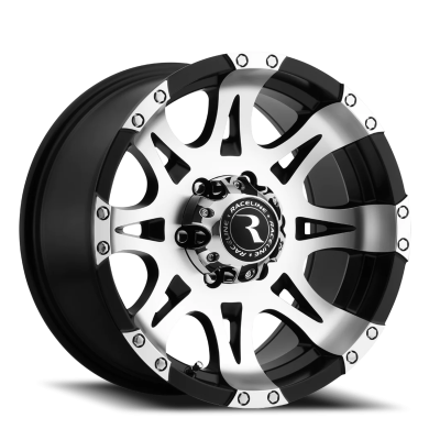 Aluminum Wheels 17x9 Raptor 982 Machined Face Black -12 Offset 8 on 170 Bolt Pattern 131 Bore Raceline
