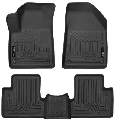 Weatherbeater Front &amp; 2nd Seat Floor Liners For 2015-2023 Jeep Cherokee Husky Liners