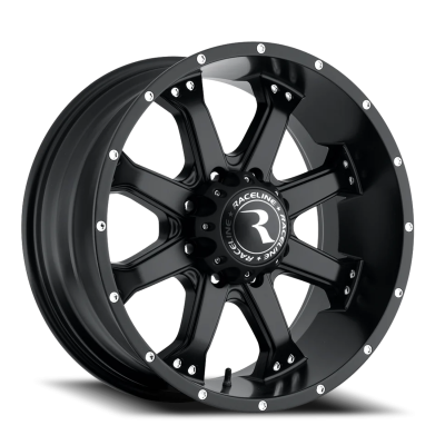 Aluminum Wheels 18x9 Assault 991B Satin Black 18 Offset 8 on 165.1 Bolt Pattern 125.2 Bore Raceline