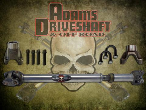 JL Rear 1310 Solid CV Driveshaft 4 Door (Sport - Sahara) Pinion Yoke Style Adams Driveshaft