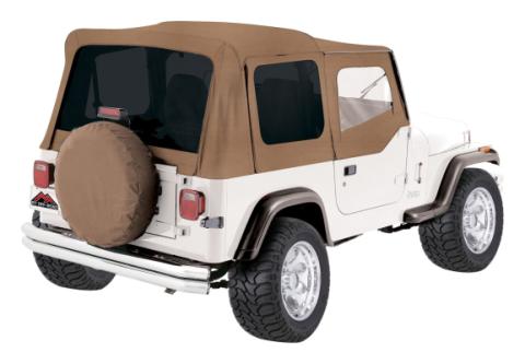 Soft Top 1987-1995 YJ Wrangler Spice Denim w/Tinted Windows w/Frames/Soft Upper Doors/Hardware RT Off Road