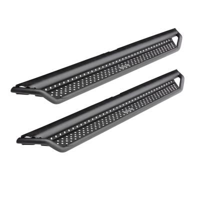 Dominator Xtreme D1 SideSteps With Mounting Bracket Kit Textured Black For 2007-2018 Jeep Wrangler JK 4 Door Go Rhino