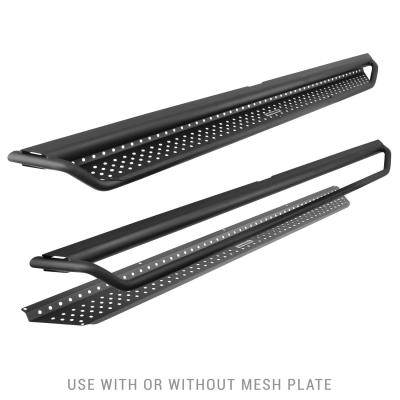 Dominator Xtreme D1 SideSteps With Mounting Bracket Kit Textured Black For 2007-2018 Jeep Wrangler JK 4 Door Go Rhino
