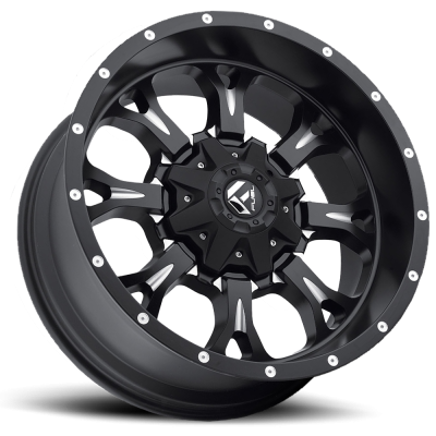 Aluminum Wheels 17X9 Krank D517 5 On 114.3/5 On 127 Matte Black/Milled 78.1 Bore -12 Offset Fuel Off Road Wheels