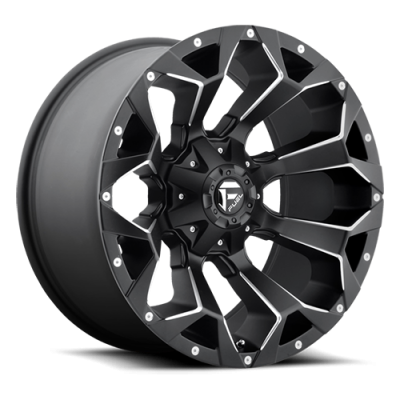 Aluminum Wheels 17X9 Assault D546 5 On 114.3/5 On 127 Matte Black/Milled 78.1 Bore 1 Offset 8 Spoke Fuel Off Road Wheels
