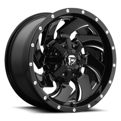Aluminum Wheels 20X9 Cleaver D574 8 On 170 Gloss Black Milled 125.1 Bore 20 Offset 8 Spoke Fuel Off Road Wheels