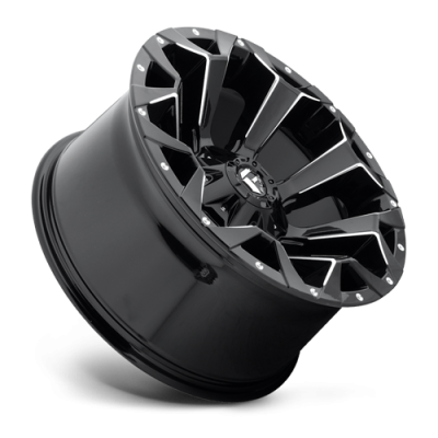 Aluminum Wheels 20X10 Assault D576 5 On 139.7/5 On 150 Gloss Black/Milled 110.3 Bore -18 Offset 8 Spoke Fuel Off Road Wheels