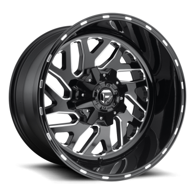 Aluminum Wheels 22X12 Triton D581 5 On 114.3/5 On 127 Gloss Black/Milled 78.1 Bore -43 Offset Mesh Spoke Fuel Off Road Wheels