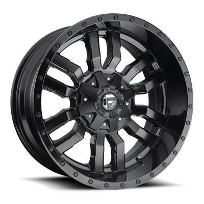 Aluminum Wheels 17X9 Sledge D596 6 On 135/6 On 139.7 Matte Black/Gloss Black Lip 106.3 Bore 1 Offset Fuel Off Road Wheels