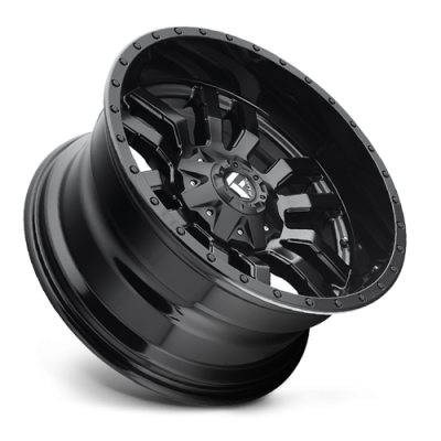 Aluminum Wheels 17X9 Sledge D596 6 On 135/6 On 139.7 Matte Black/Gloss Black Lip 106.3 Bore 1 Offset Fuel Off Road Wheels