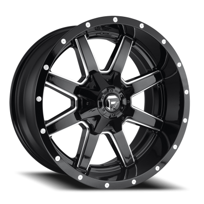 Aluminum Wheels 20X12 Maverick D610 5 On 139.7/5 On 150 Gloss Black/Milled 110.3 Bore -44 Offset Fuel Off Road Wheels