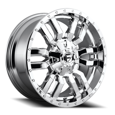 Aluminum Wheels 20X10 Sledge D631 8 On 180 Chrome Plated 124.2 Bore -18 Offset Fuel Off Road Wheels