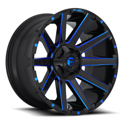 Aluminum Wheels 20X10 Contra D644 5 On 114.3/5 On 127 Gloss Red/Milled 78.1 Bore -18 Offset Multi Spoke Fuel Off Road Wheels