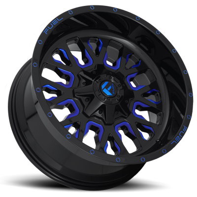 Aluminum Wheels 18X9 Stroke D645 5 On 114.3/5 On 127 Gloss Blue/Milled 78.1 Bore 1 Offset Fuel Off Road Wheels