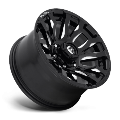 Aluminum Wheels 18X9 Blitz D673 6 On 135 Gloss Black Milled 87.1 Bore -12 Offset Multi Spoke Fuel Off Road Wheels