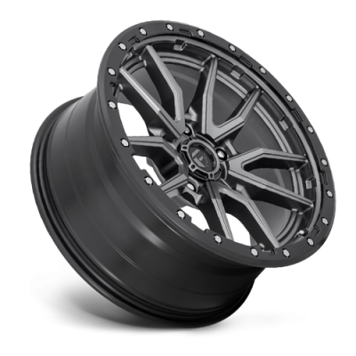 Aluminum Wheels 20X9 Rebel D680 5 On 139.7 Matte Gunmetal Gray Black Bead Ring 78.1 Bore 1 Offset Fuel Off Road Wheels