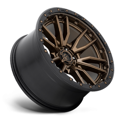 Aluminum Wheels 22X12 Rebel D681 6 On 139.7 Matte Bronze Black Bead Ring 106.1 Bore -44 Offset Fuel Off Road Wheels