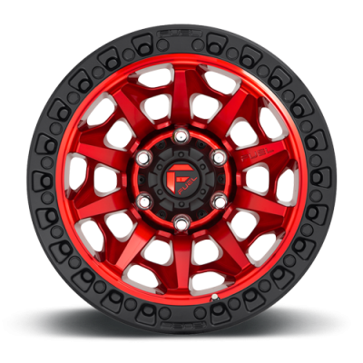 Aluminum Wheels 17X9 Covert D695 6 On 135 Candy Red Black Bead Ring 87.1 Bore -12 Offset Multi Spoke Fuel Off Road Wheels