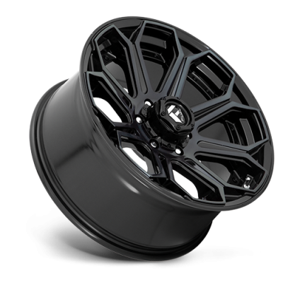 Aluminum Wheels 20X10 Siege D704 6 On 135 Gloss Black Machined Double Dark Tint 87.1 Bore -18 Offset Fuel Off Road Wheels