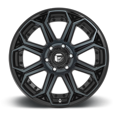 Aluminum Wheels 20X10 Siege D704 6 On 135 Gloss Black Machined Double Dark Tint 87.1 Bore -18 Offset Fuel Off Road Wheels