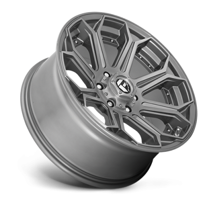 Aluminum Wheels 22X12 Siege D705 6 On 139.7 Brushed Gunmetal Gray Tinted Clear 106.1 Bore -44 Offset Fuel Off Road Wheels