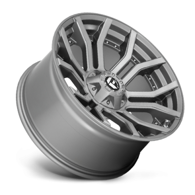 Aluminum Wheels 24X12 Rage Platinum D713 8 On 180 Brushed Gunmetal Gray Tinted Clear 124.3 Bore -44 Offset Fuel Off Road Wheels