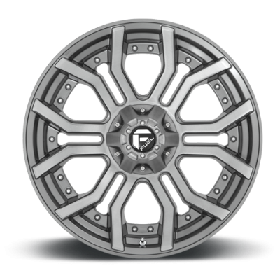 Aluminum Wheels 24X12 Rage Platinum D713 8 On 180 Brushed Gunmetal Gray Tinted Clear 124.3 Bore -44 Offset Fuel Off Road Wheels