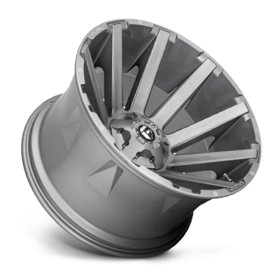 Aluminum Wheels 20X10 Contra Platinum D714 8 On 165.1 Brush Gunmetal Gray/Clear Tint 125.1 Bore -18 Offset Multi Spoke Fuel Off Road Wheels