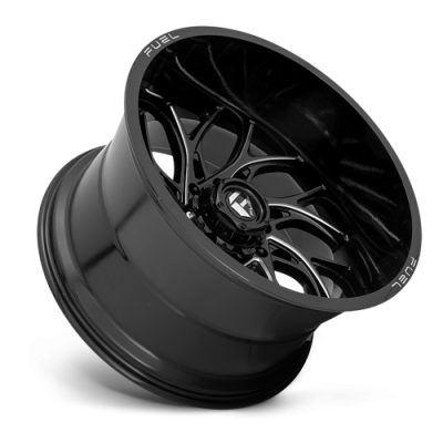 Aluminum Wheels 20X9 Runner D741 5 On 139.7 Gloss Black Milled 78 Bore 1 Offset Fuel Off Road Wheels