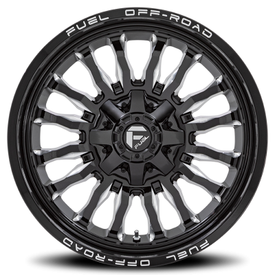 Aluminum Wheels 20X10 Arc D795 8 On 170 Gloss Black Milled 125.1 Bore -18 Offset Fuel Off Road Wheels