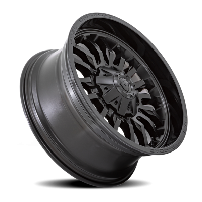 Aluminum Wheels 20X9 Arc D796 8 On 180 Matte Black W/ Gloss Black Lip 124.2 Bore 1 Offset Fuel Off Road Wheels