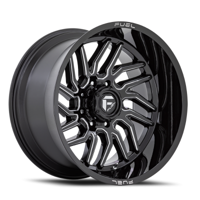 Aluminum Wheels 20X9 Hurricane D807 5 On 139.7 Gloss Black Milled 78.1 Bore 20 Offset Fuel Off Road Wheels