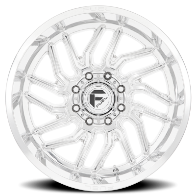 Aluminum Wheels 20X10 Hurricane D809 8 On 165.1 Polished Milled 125.1 Bore -18 Offset Fuel Off Road Wheels