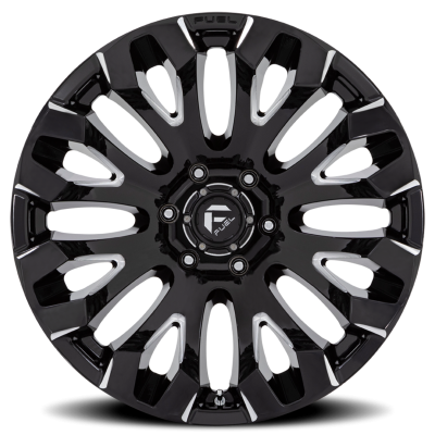 Aluminum Wheels 18X9 Quake D828 5 On 127 Gloss Black Milled 71.5 Bore 1 Offset Fuel Off Road Wheels