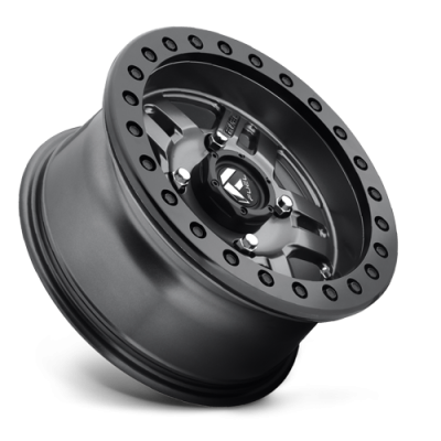 Aluminum Wheels 14X7 Anza UTV D918 4 On 156 Matt Anthracite Gray Beadlock 132 Bore 13 Offset 5 Spoke Fuel Off Road Wheels