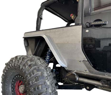 07-18 Jeep Wrangler 2 Door JK Ultimate Comp Cut Rear Fender Flare Steel Excessive Industries