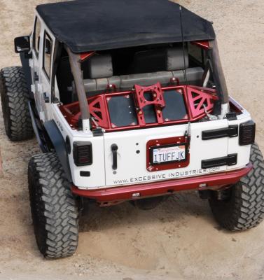 07-18 Jeep Wrangler JK 2 Door GateKeeper Tire Carrier Edge Roll Cage 40 Kit 6x5.5 Lug Pattern Excessive Industries