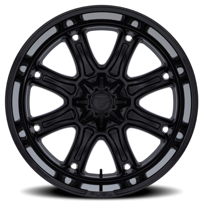 Aluminum Wheels 20X10 Darkstar FC853MB 8 On 170 Matte Black/Gloss Black Lip 125.1 Bore -18 Offset Fuel Off Road Wheels